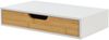 [en. casa] 'Bokn' Wandregal mit Schublade, Bambus weiß, 24 x 40 x 8 cm Bild 2