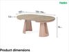 MEBLINI Esstisch Rund Ausziehbar aus Metall - 120-196x76 cm - CONEY - Cremona Terracotta Eiche/Kupferfarbe - Loft - Esszimmertisch Modern - Küchentisch - Ausziehtisch - Round Dining Table Bild 3