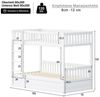 Merax Etagenbett (Kiefernholz Stockbett Stauraumbett, 205 x 95 x 150 cm, 1-St), Kinderbett 90x200cm mit hydraulischem Stauraum Leiter Rausfallschutz Bild 3