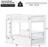Merax Etagenbett (Kiefernholz Stockbett Stauraumbett, 205 x 95 x 150 cm, 1-St), Kinderbett 90x200cm mit hydraulischem Stauraum Leiter Rausfallschutz Bild 4