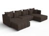 AX LIVING Braun Sofa U Form mit Schlaffunktion Veliro U, 345 cm breit Bild 2