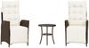 vidaXL 3-tlg. Bistro-Set mit Kissen Braun Poly Rattan 365298 Bild 2