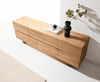 Sideboard Tiamar 180 cm Ulme Natur 1 Tür 4 Schubfächer Kufe Metall Schwarz Bild 4