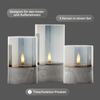 Brilliant Bougie LED-Kerzen 3er-Set - Grau/Rauchglast, warmweiß flackernd, 10 cm,12,5 cm,15 cm, batteriebetrieben, Dekoration für drinnen & draußen Bild 3