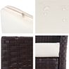 Mendler 'HWC-F39' 3er Sitzbank mit Staufach, Poly-Rattan, Braun-Meliert/Creme Bild 4