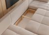 Wohnlandschaft mit Schlaffunktion Sofa LEROS in Stoff Manila Beige Bild 5