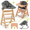 Hauck Hochstuhl Alpha Move Natur Newborn Set, Babystuhl ab Geburt inkl. Aufsatz für Neugeborene, Tisch, Sitzauflage Bild 4