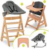 Hauck Hochstuhl Alpha Move Natur Newborn Set, Babystuhl ab Geburt inkl. Aufsatz für Neugeborene, Tisch, Sitzauflage Bild 5