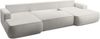 AX LIVING Ablia Sofa U-Form mit Schlaffunktion Hellgraues 364 cm breit Bild 3