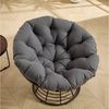 BBG Gartensessel Papasan Sessel mit 360° Drehfunktion, ergonomischer (Rattan Lounge Sessel mit extra dickem Kissen,Indoor Outdoor Drehsessel), bequemer Lesesessel für Wohnzimmer & Balkon Bild 2