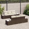 vidaXL Garten-Sofa-Set mit Kissen 8 pcs Braun und Creme Poly-Rattan 3355617 Bild 3