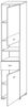 Hochschrank >Barnsley< in Weiß/Hochglanz aus MDF - 38x190x31cm (BxHxT) Bild 3