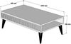 Dmora Wohnzimmertisch Atrani, Niedriger Wohnzimmertisch, Kaffeeregal, Couchtisch für Sofa, 105x60h35 cm, Walnuss und Weiß Bild 3
