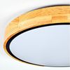 hofstein Deckenleuchte Deckenlampe aus Metall/Holz/Kunststoff in Natur/Schwarz/Weiß, ohne Leuchtmittel, Leuchte im moderne Design (39 cm), CCT einstellbar, Fernbedienung Bild 2