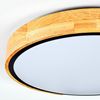 hofstein Deckenleuchte Deckenlampe aus Metall/Holz/Kunststoff in Natur/Schwarz/Weiß, ohne Leuchtmittel, Leuchte im moderne Design (39 cm), CCT einstellbar, Fernbedienung Bild 4