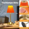 ZMH Tischlampe Kabellos 2er Set Akku Touch Dimmbar 3 Farbtemperaturen Stoffschirm USB Für Schlafzimmer Wohnzimmer Esszimmer Bild 3