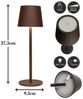 Coen Bakker Deco BV LED Außen-Tischleuchte Touch Tischlampe dimmbar mit Akku, In-/Outdoor, Touch-Funktion, LED fest verbaut, Kaltweiß, Warmweiß, Tageslichtweiß Bild 3