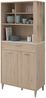 Parisot Küchenschrank Gala in Eiche und grau 84 x 182 cm Bild 2