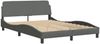 vidaXL Bett mit Matratze "Dover" Dunkelgrau 140x190 cm Stoff 3208385 Bild 4