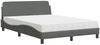 vidaXL Bett mit Matratze "Dover" Dunkelgrau 140x190 cm Stoff 3208385 Bild 2