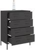 vidaXL Sideboard Schwarz 68x39x89 cm Stahl 842982 Bild 5