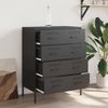 vidaXL Sideboard Schwarz 68x39x89 cm Stahl 842982 Bild 3