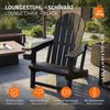 ML-DESIGN Gartenstuhl Adirondack Stuhl Kunststoff-Holzoptik Loungestuhl mit Getränkehalter, Gartensessel bis 180kg wetterfest Loungesessel für Garten & Terrasse Bild 2