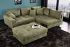 riess-ambiente Ecksofa KENT 220cm grün- Cord, L-Form, Federkern, m. Kissen, FSC-zertifiziert, Einzelartikel 1 Teile, Moderne Wohnlandschaft inkl. Hocker - ideal für Wohnzimmer u. Familien Bild 2