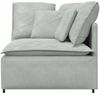 vidaXL Modulares Sofa Eckmodul mit Kissen Hellgrau 100 cm 4104459 Bild 3