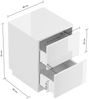 Design Nachttisch Concepto S 40cm stehend, 2 Pushauszüge Grafit Eiche : Grafit / Eiche Gold Bild 5