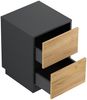 Design Nachttisch Concepto S 40cm stehend, 2 Pushauszüge Grafit Eiche : Grafit / Eiche Gold Bild 2