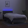 vidaXL Boxspringbett mit Matratze & LED Dunkelgrau 100x200 cm Stoff 3133934 Bild 4