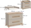 Wickelkommode Malia Cashmere/Artisan 108 x 98 cm mit 2 Schubladen Vitalispa Bild 2