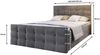 Masseno Boxbett AMON 140x200 cm mit Bonell Matratze und Topper, Doppelbett, Polsterbett mit Kopfteil, Boxspringbett Bild 4