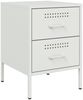vidaXL Nachttische 2 Stk. Weiß 36x39x50,5 cm Stahl 842933 Bild 5