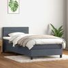 vidaXL Boxspringbett mit Matratze & LED Dunkelgrau 80x210 cm Samt 3316954 Bild 4