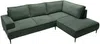 Vente-unique - GINETO Sofa StoffSamt Grün - B 195 cm x H 83 cm x L 275 cm Bild 4