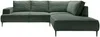 Vente-unique - GINETO Sofa StoffSamt Grün - B 195 cm x H 83 cm x L 275 cm Bild 2