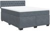 vidaXL Boxspringbett mit Matratze Dunkelgrau 140x190 cm Samt 3286313 Bild 2