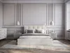 Vente-unique - KILACLO Bett Stoff Beige - B 213 cm x H 106 cm x L 190 cm Bild 2