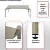 Aluminium-Gartentisch HWC-O11, Outdoor Loungetisch Kaffetisch Tisch Balkontisch, 105x65cm ~ hellgrün Bild 2