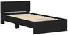 vidaXL Bettgestell mit Kopfteil Schwarz 100x200 cm Holzwerkstoff 838618 Bild 2
