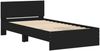 vidaXL Bettgestell mit Kopfteil Schwarz 100x200 cm Holzwerkstoff 838618 Bild 3