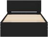 vidaXL Bettgestell mit Kopfteil Schwarz 100x200 cm Holzwerkstoff 838618 Bild 5