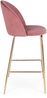 Barhocker Carry aus Samt, Rosa, 51 x 55 x 105 cm Bild 3