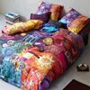 Essenza Baumwolle Satin Bettwäsche Delhi purple 200 x 200 + 2x 80 x 80 cm Bild 4