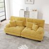 Ecksofa in Gelb aus Chenille mit modularem Design und weicher Polsterung,81x220x77 cm Bild 3
