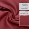 La Vida Satin Bettwäsche Set Uni mit Deckenbezug in 135x200 cm + Kissenbezug 80x80 cm in WEINROT aus Baumwolle + Reißverschluss | ÖkoTex Zertifiziert | seidig Glatte Schlafzimmer Einrichtung Bild 3