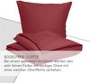 La Vida Satin Bettwäsche Set Uni mit Deckenbezug in 135x200 cm + Kissenbezug 80x80 cm in WEINROT aus Baumwolle + Reißverschluss | ÖkoTex Zertifiziert | seidig Glatte Schlafzimmer Einrichtung Bild 2