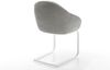 Freischwinger Gaio-Flex Strukturstoff Soft Grau Freischwinger flach Weiß Bild 5